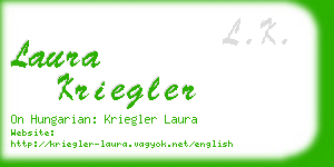 laura kriegler business card
